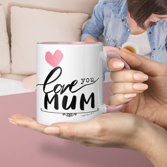 Mum Birthday Gift Mug, Love you Mum Birthday Mug, From Son, Daughter, Best Mum Mother Mug, Mum Mug