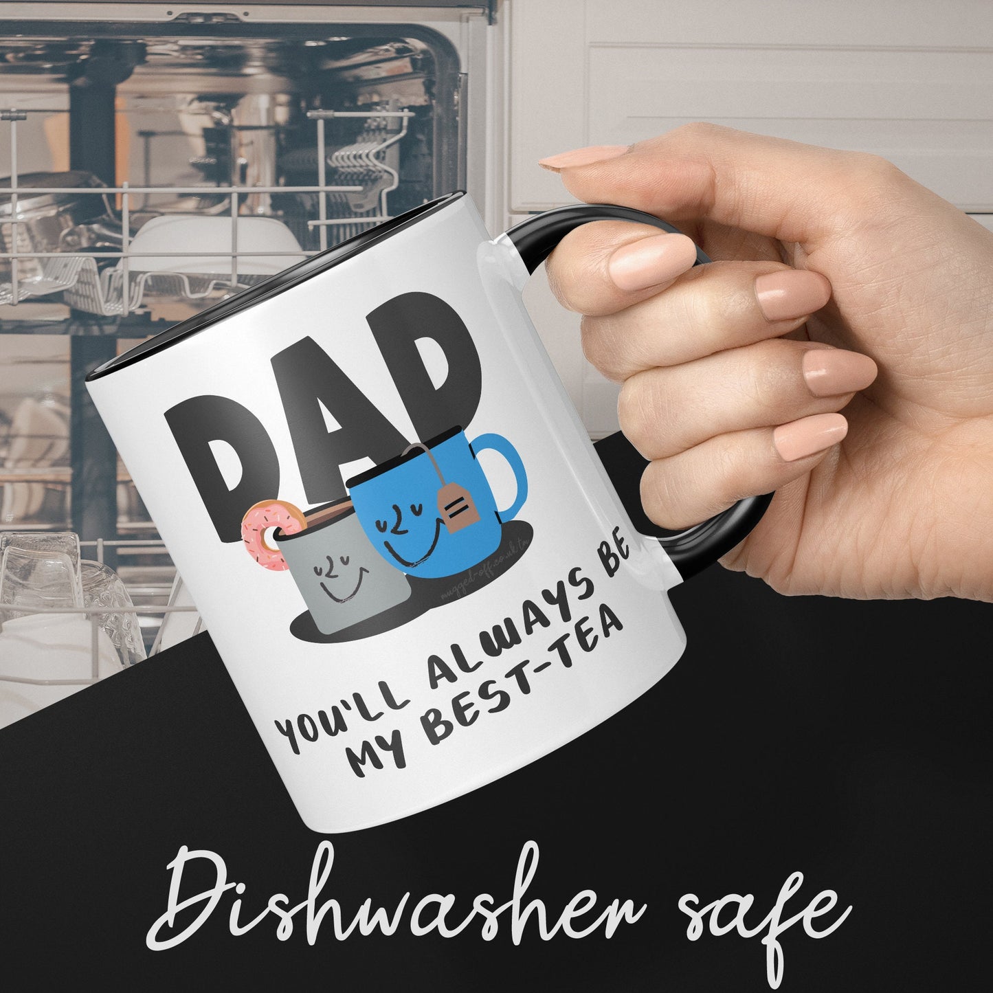Dad Mug, Funny Dad Gifts, From Son, Daughter, Funny Best Dad Mug, Daddy You'll Always Be My Best-tea