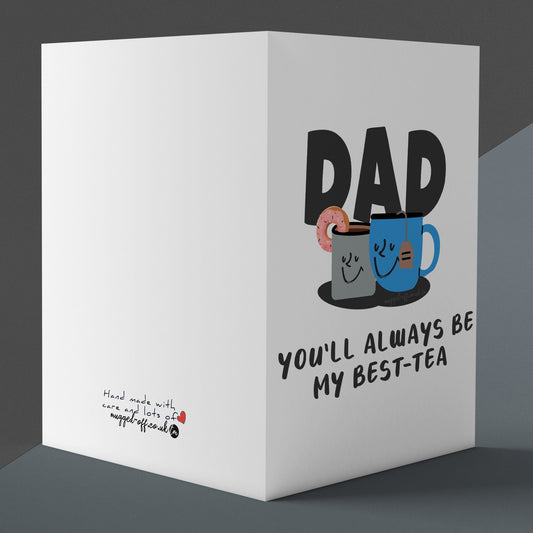 Dad Birthday Card, Funny Dad Birthday Card, From Son, Daughter, Funny Best Dad Card, Dad You'll Always Be My Best-tea Card Father's day card