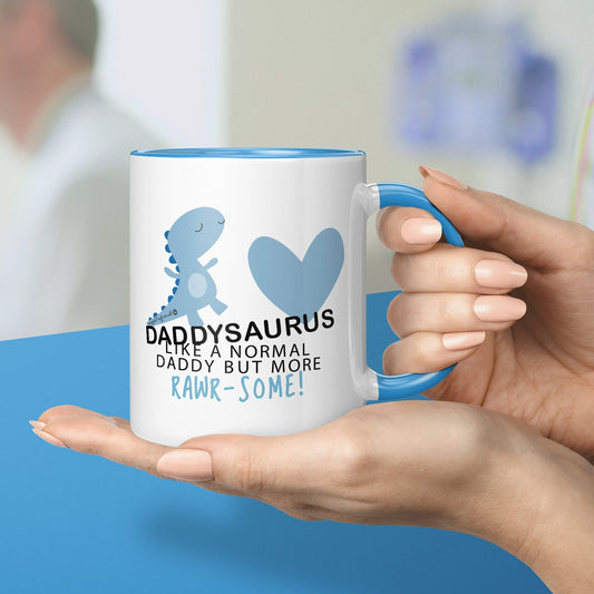 Dad Daddy Gift Mug - Fathers Day Funny Daddy Daddysaurus Mug Cup Cups Xmas Birthday Christmas Tea Coffee Mugs