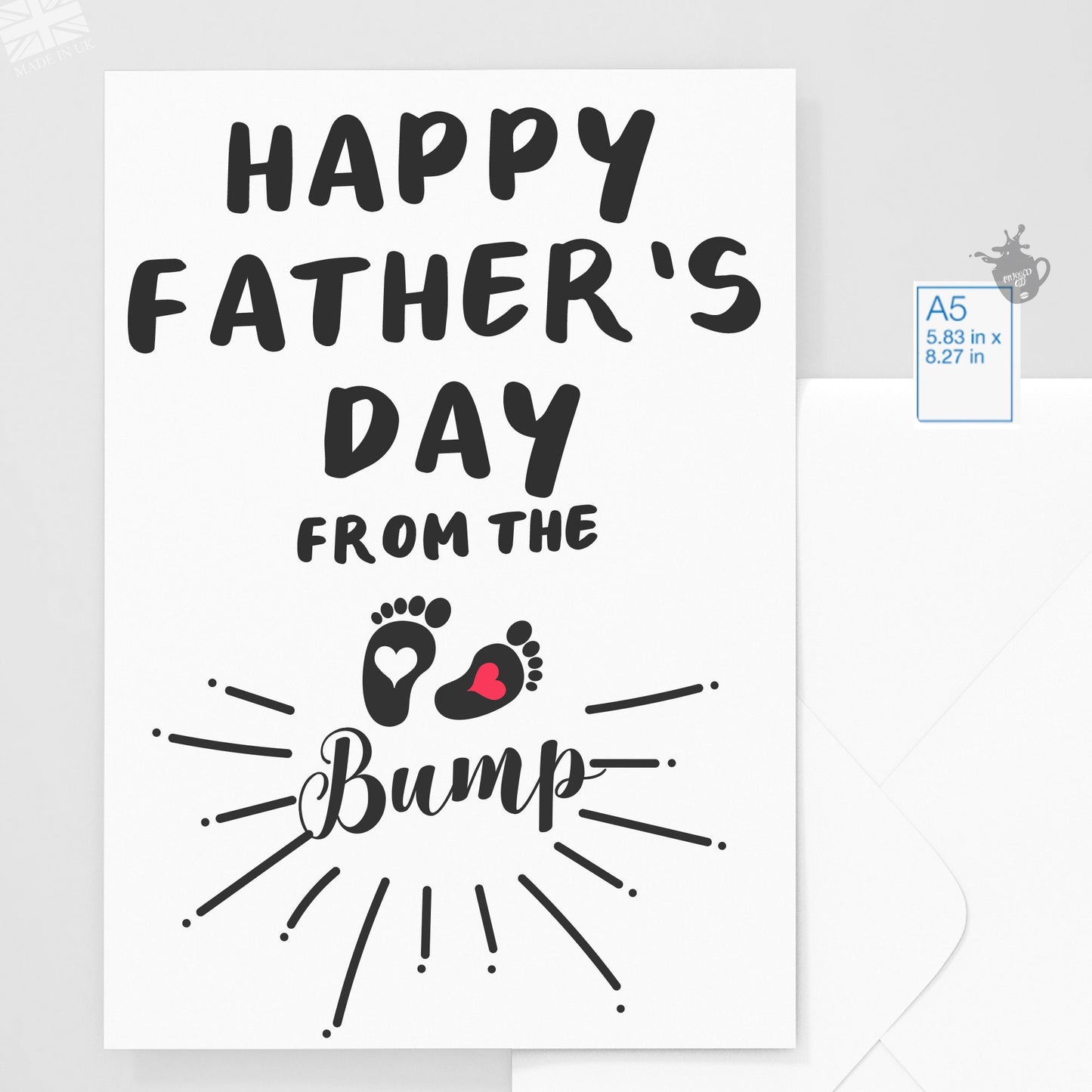 Dad To Be Card Happy Fathers Day From The Bump Card Dad to be