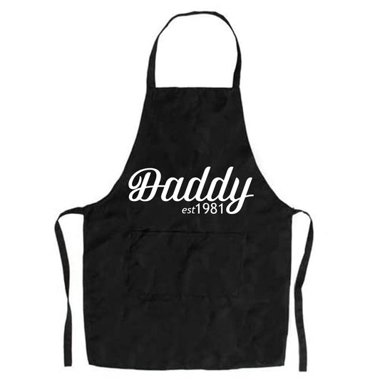 Daddy Apron Daddy Apron Fathers Day Birthday grill apron Dad apron with front pocket machine washable Personalised