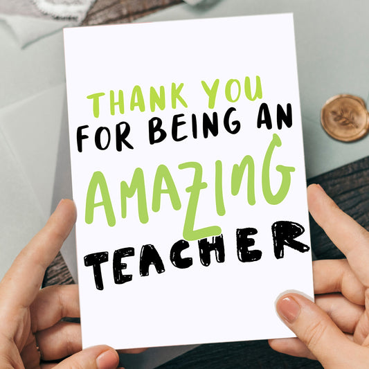 Big thank you Teacher Thank You Card Modern Style